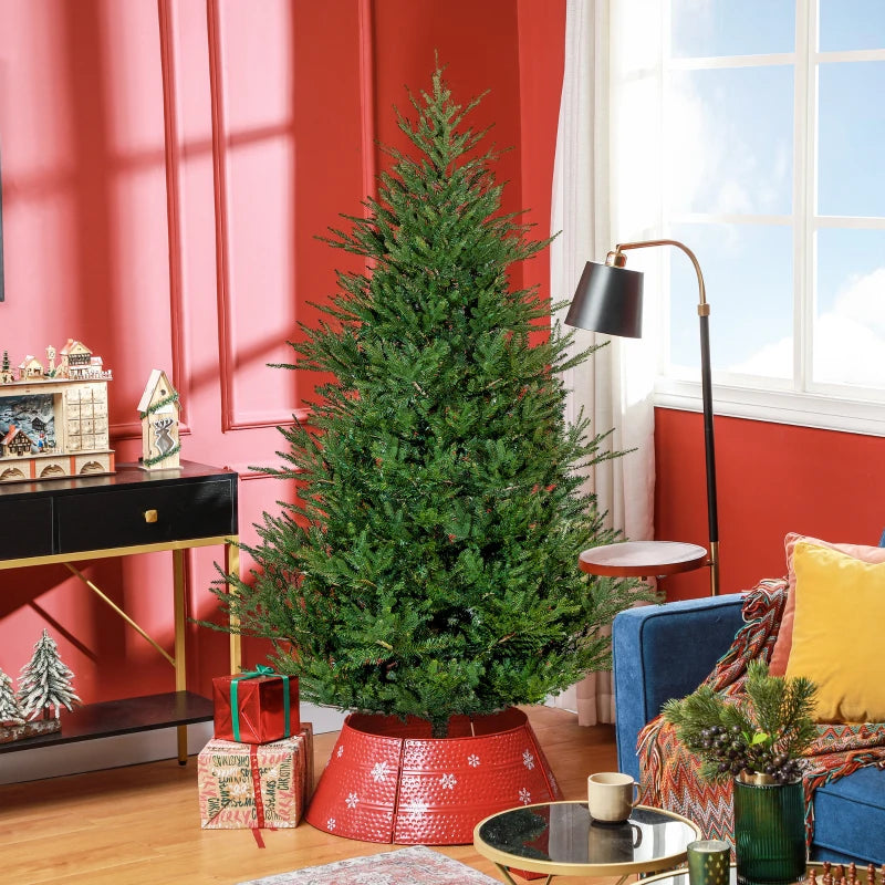 5ft Bushy & Bare Green Artificial Christmas Tree - Lush Holiday Decor for Home & Office, Easy Setup, Realistic Look