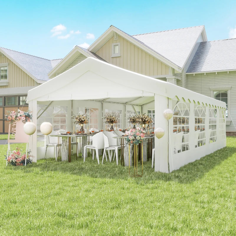 8m x 4m Heavy Duty Garden Gazebo Party Tent Waterproof Carport Event Shelter Outdoor Canopy
