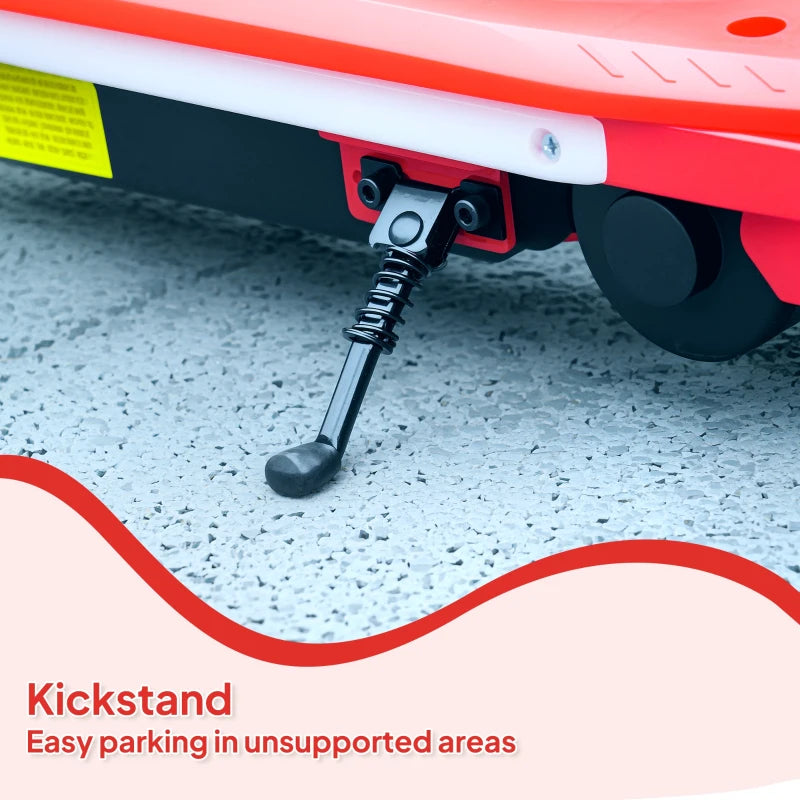 Electric Scooter for Kids Ages 6-14 with Colorful LED Lights Red