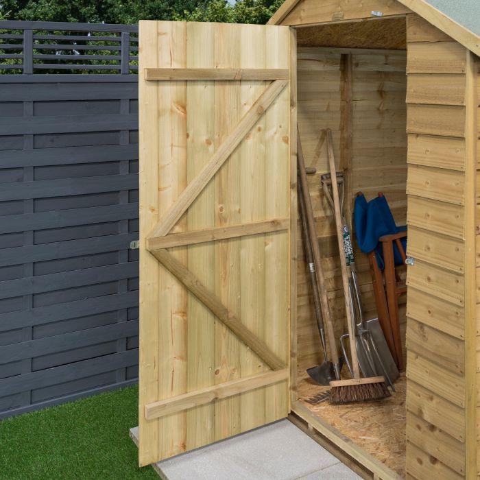 6x4 Wooden Overlap Shed - Garden Storage