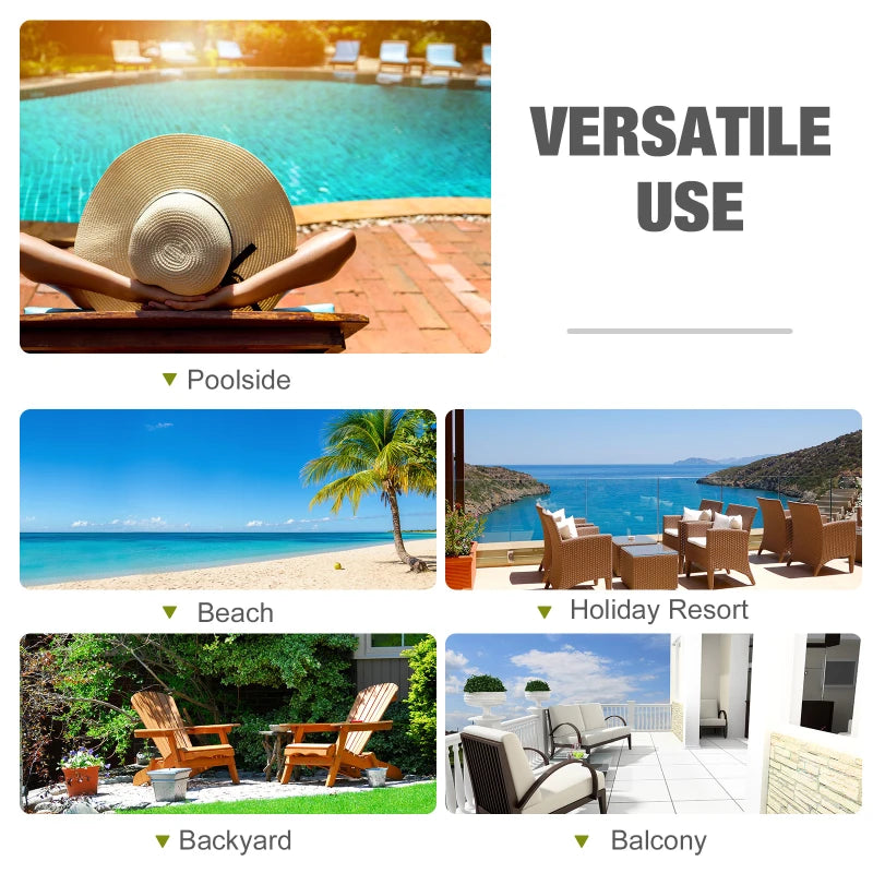 Grey Rattan Double Chaise Lounger with Cushion