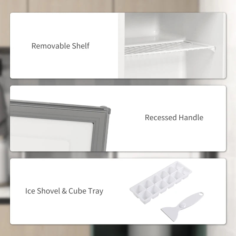 Compact 35L Mini Freezer -24°C to -14°C, Stylish Grey Design, Perfect for Small Spaces, Energy Efficient