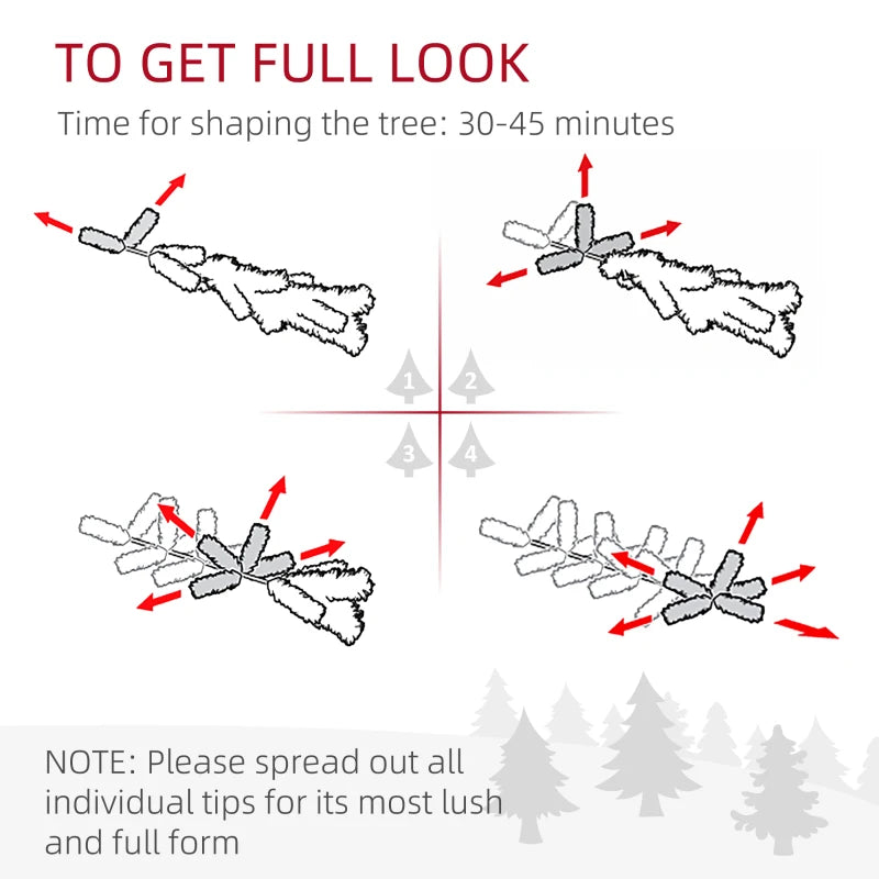 6ft Artificial Christmas Tree with Purple Decorations & Lights - Perfect Holiday Decor for Festive Celebrations