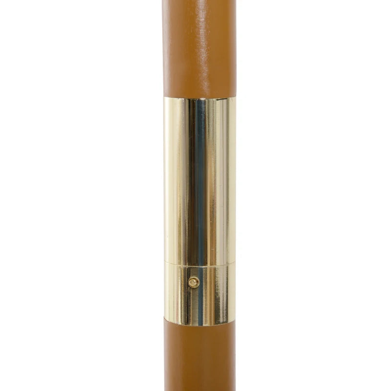 3.3m Cream White Garden Parasol Umbrella - Outdoor Sun Shade Canopy with 8 Bamboo Ribs and Wooden Pole