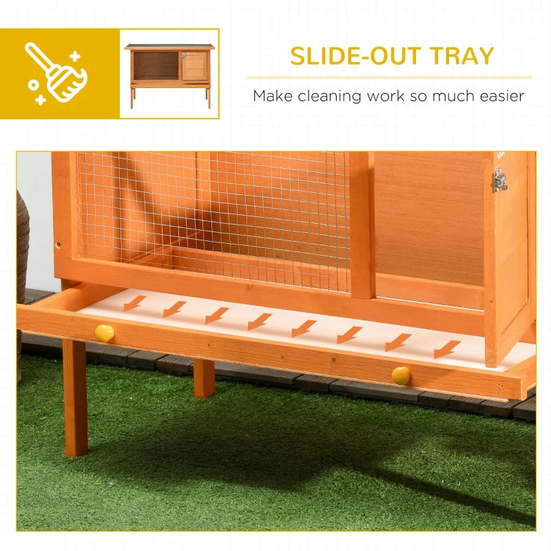 Outdoor Rabbit Hutch & Guinea Pig Cage - Spacious Bunny Shelter, 90 x 45 x 65cm, Weatherproof & Durable