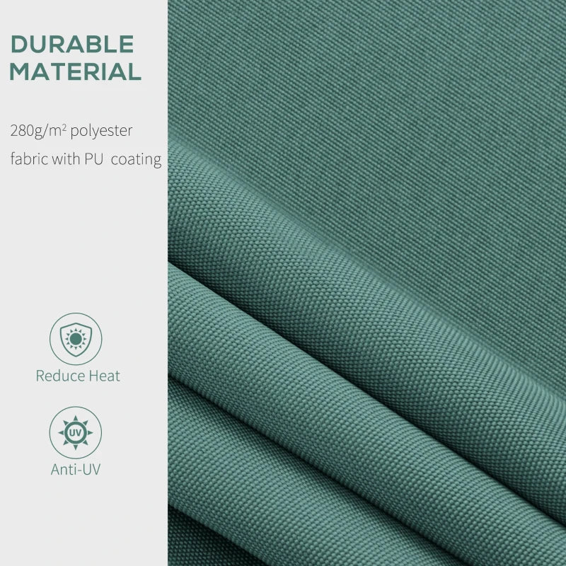 Dark Green 2.5m x 2m Manual Retractable Awning - Ideal For Patios