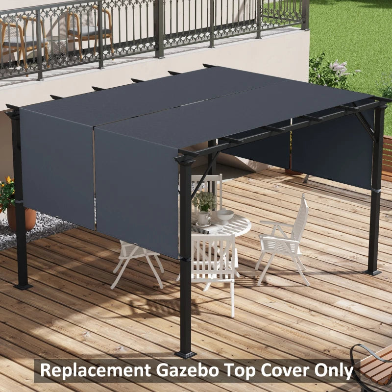Dark Grey Pergola Canopy Set - UV Protection, Easy Install (3x3m)