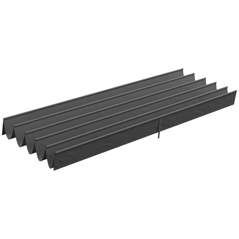 Dark Grey Retractable Pergola Canopy - 4x3m Shade Cover