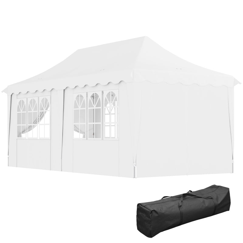 Height Adjustable 3x6m Pop Up Gazebo with Sides