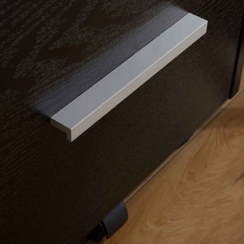 Secure Black Three-Drawer Filing Cabinet with Lock - Ideal for Home Office Storage and Organization