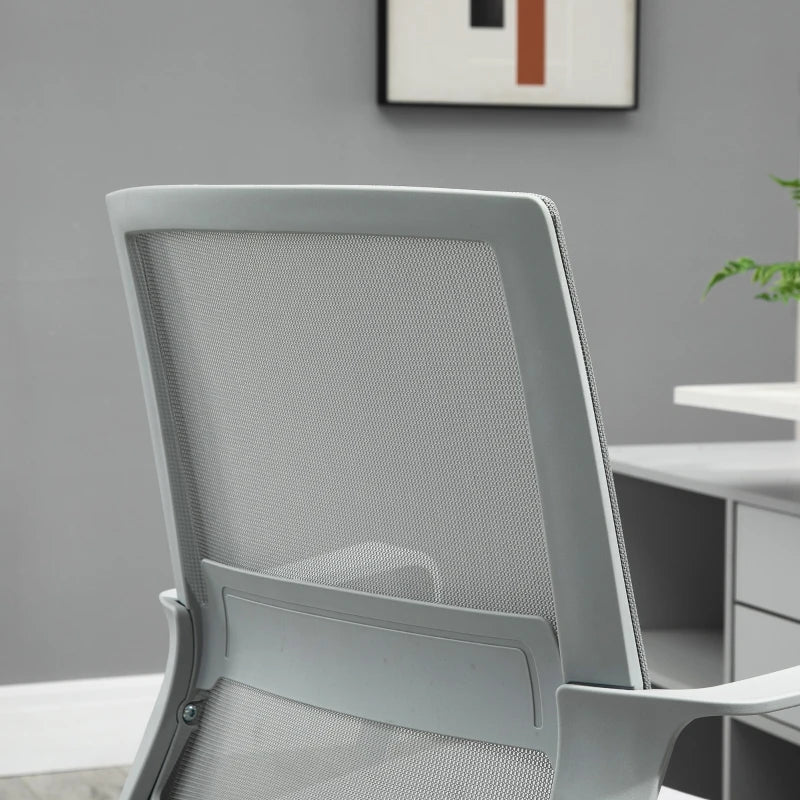 Vinsetto Ergonomic Mesh Office Chair Adjustable Height Armrest 360 Degree Swivel Castor Wheels Grey