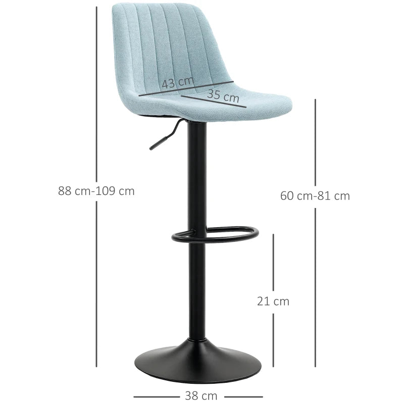 Set of 2 Blue Chenille-Feel Tub Bat Stools - Stylish, Comfortable, and Durable Bathroom Seating