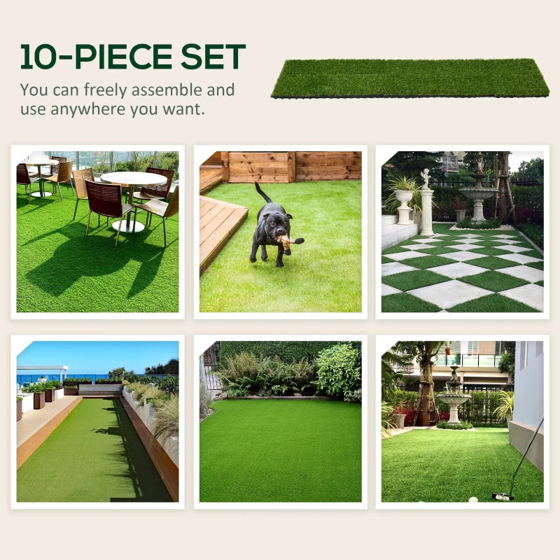 Artificial Grass Tiles (Pack of 10)