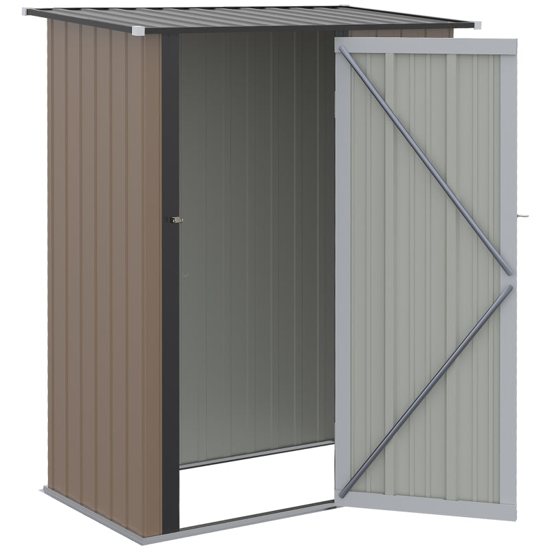 Brown 5ft x 3ft Metal Shed