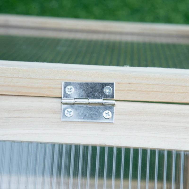 Wooden Greenhouse Cold Frame for Plants and Vegetables, Green, 90 x 52 x 50cm