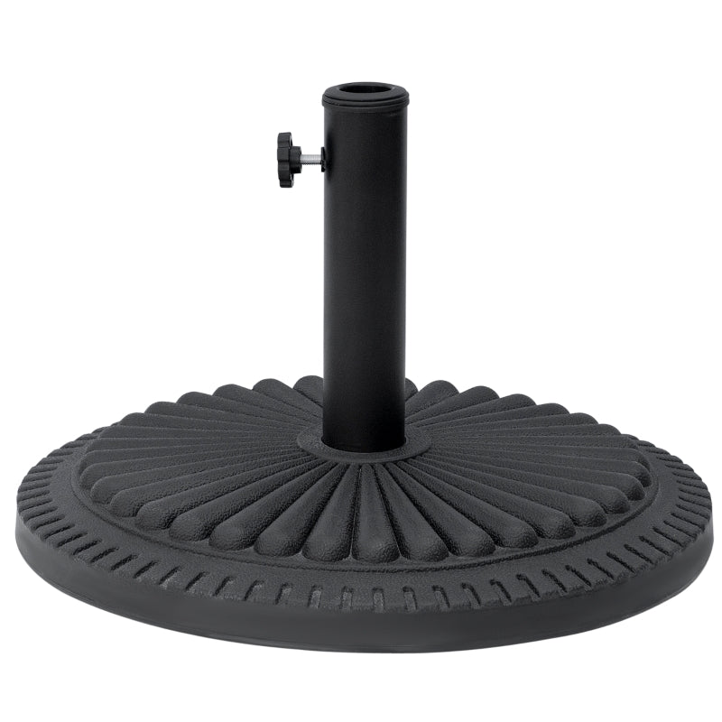 Black Round Cement Umbrella Base - Fits Φ35mm, Φ38mm, Φ48mm Pole
