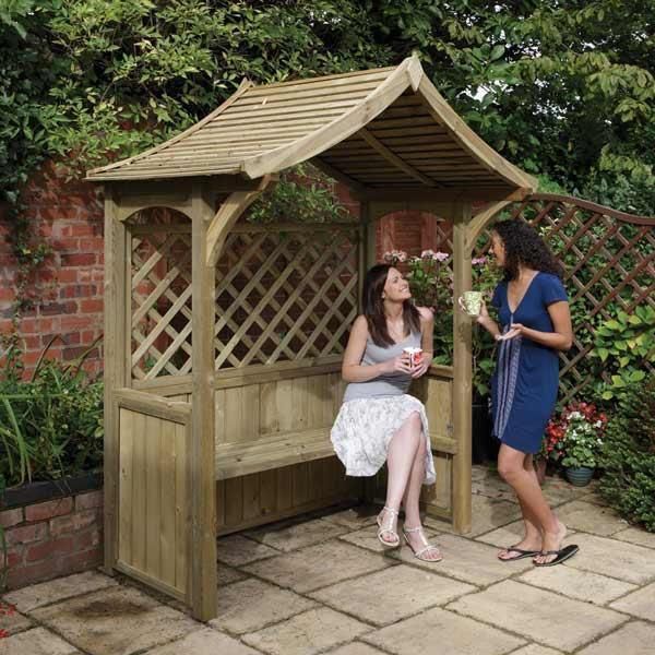 Wooden BBQ Garden Arbour