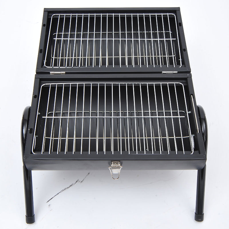 Compact Black Charcoal BBQ Grill