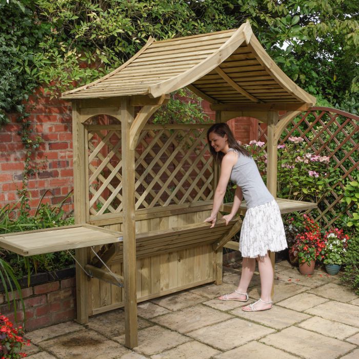 Wooden BBQ Garden Arbour