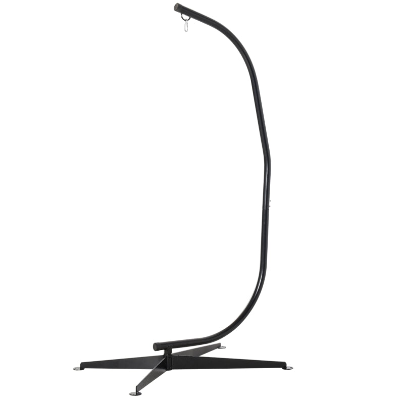 Steel Hanging Hammock Chair Stand - Black