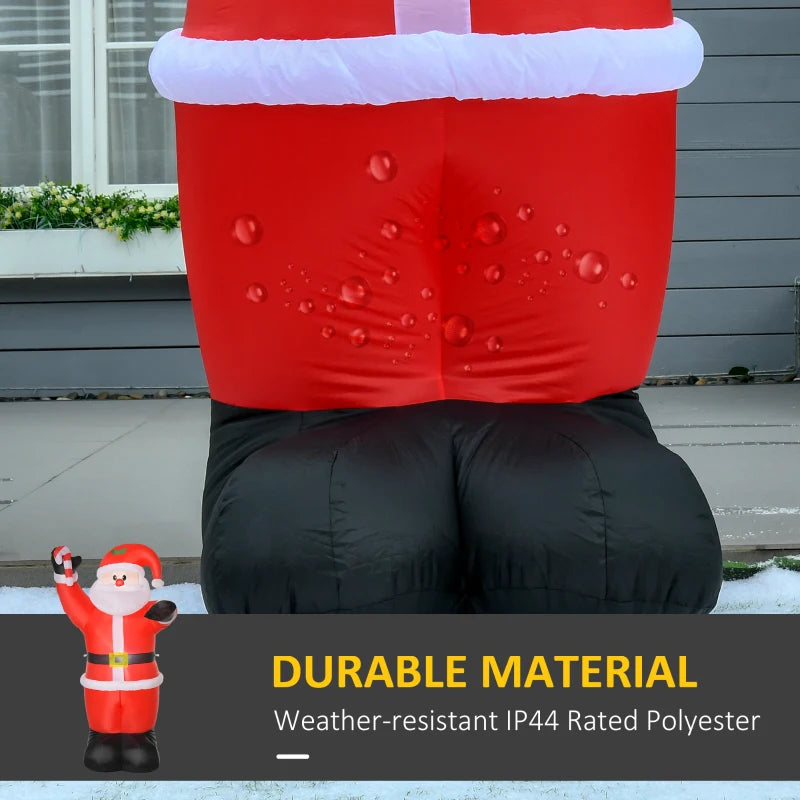 Inflatable Christmas Santa Claus Yard Decoration - Air Blown Holiday Decor for Outdoor Festivities