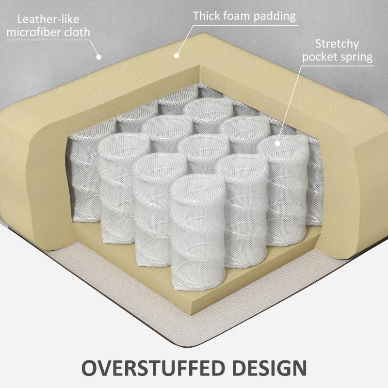 Light Grey Reclining Armchair with Eight Massage Points for Ultimate Comfort