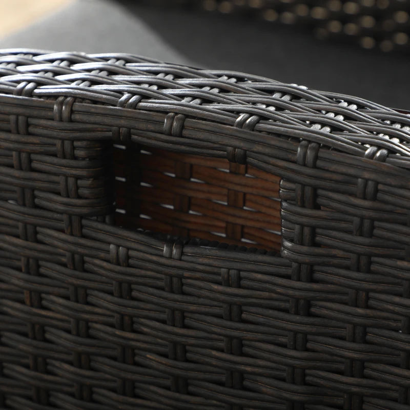 Grey Outdoor Recliner Chair with Adjustable Backrest, Footrest, Cushion, and Side Tray