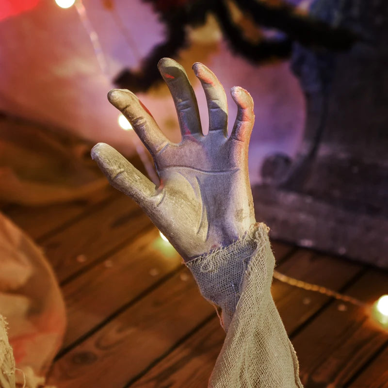 183 cm Life Size Crawling Mummy with LED Eyes - Scary Animated Halloween Decoration, Battery Operated, Indoor/Outdoor Party Prop