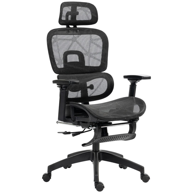 Ergonomic Multi-Adjustable Black Mesh Office Chair for Ultimate Comfort and Support - Perfect for Home and Office Use