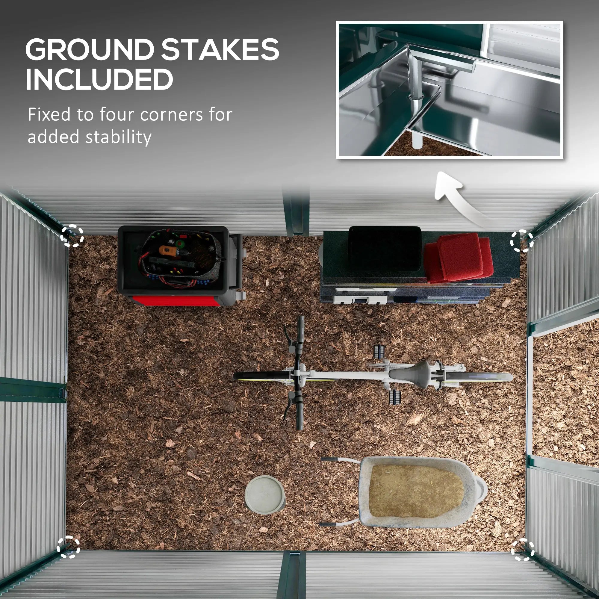 9ft x 6ft White SlopeRoof Garden Storage Haven