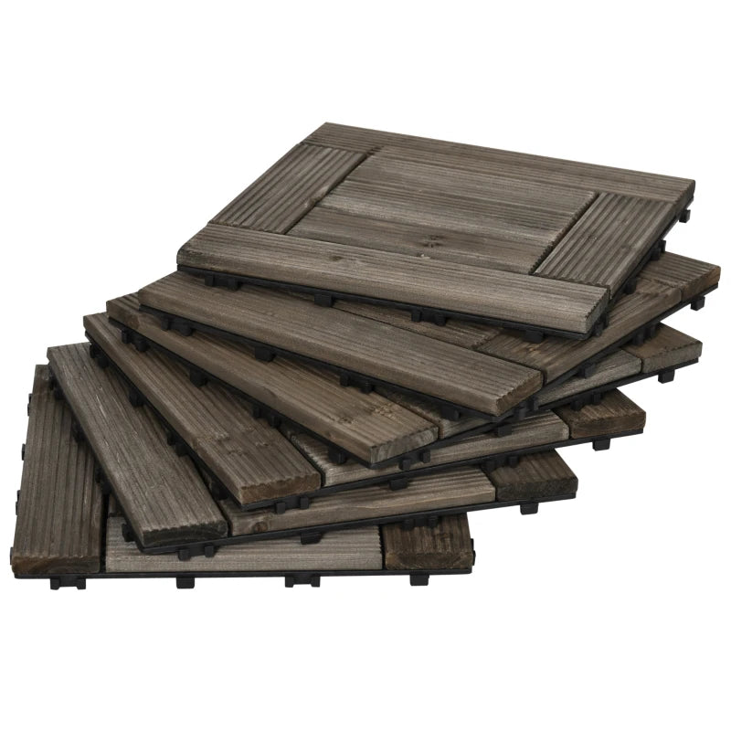 Interlocking Charcoal Grey Decking Tiles (27 Tiles)