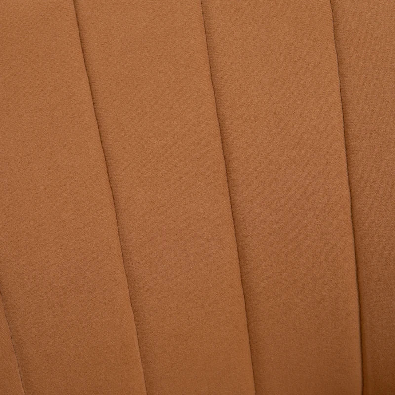 Set of 2 Velvet Accent Chairs with Gold Legs for Modern Living Room and Bedroom, Light Brown Upholstery