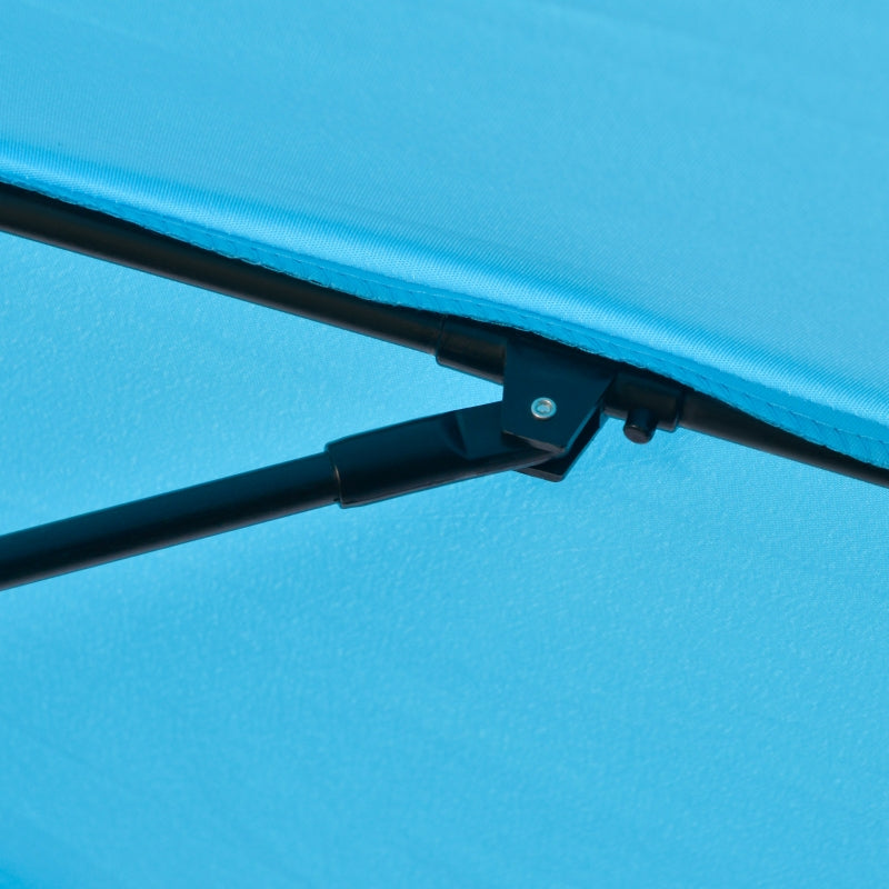 Blue 2.6M Patio Umbrella with Tilt Shade and Crank