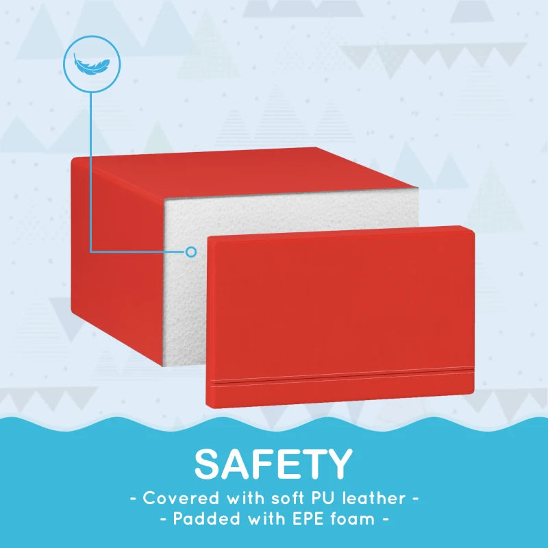 Soft Play Set for Toddlers 1-3 Years Foam Climber Blocks Dark Blue Color