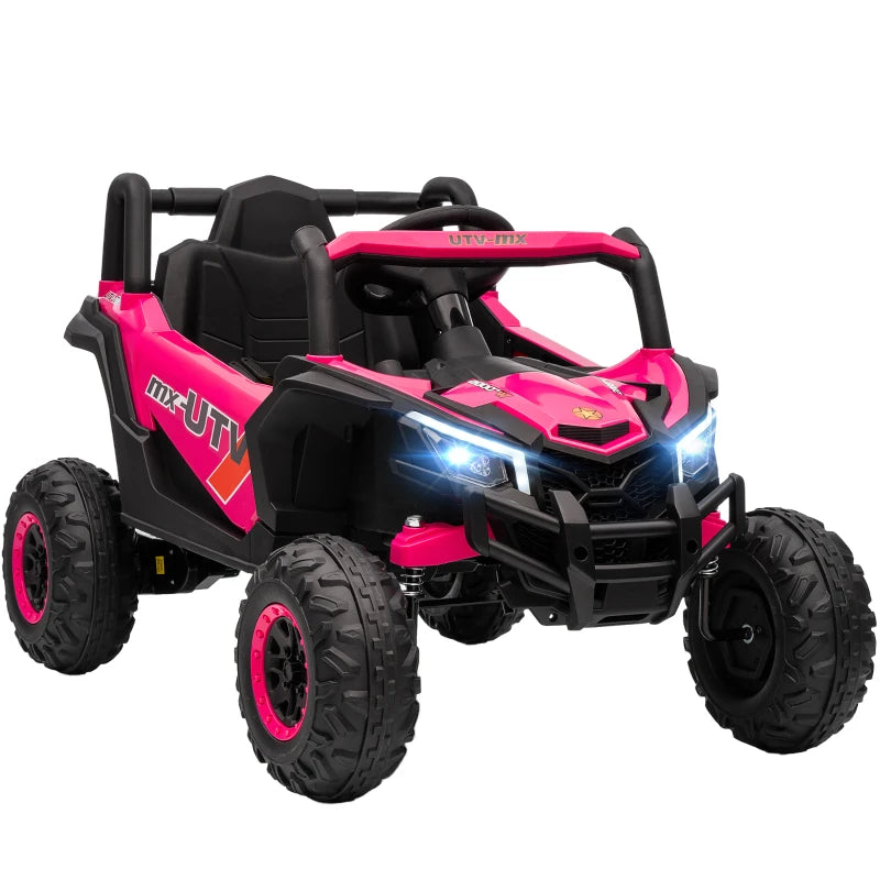 12V Kids Electric Ride On Car with Remote Control and Suspension for Ages 3-5 Pink