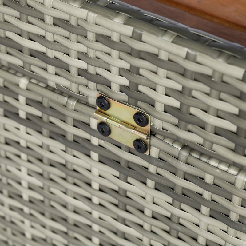 Rattan Storage Box - Mixed Grey