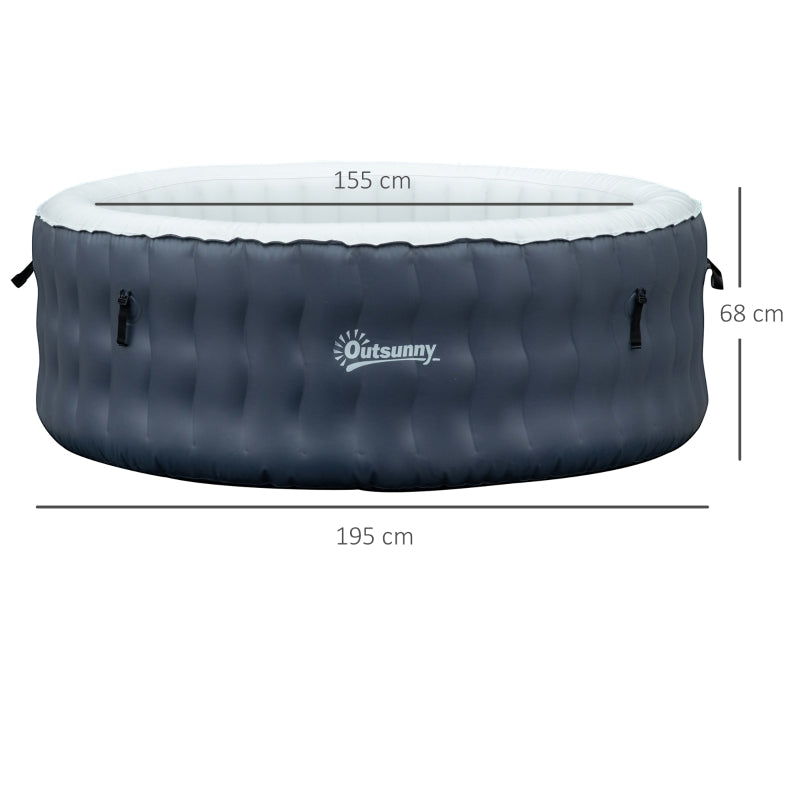 Round Inflatable Hot Tub - Dark Blue