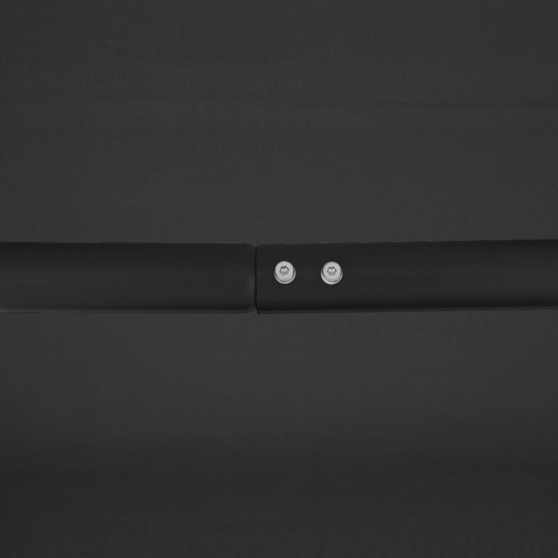 Black 3-Seater Garden Swing Chair with Canopy