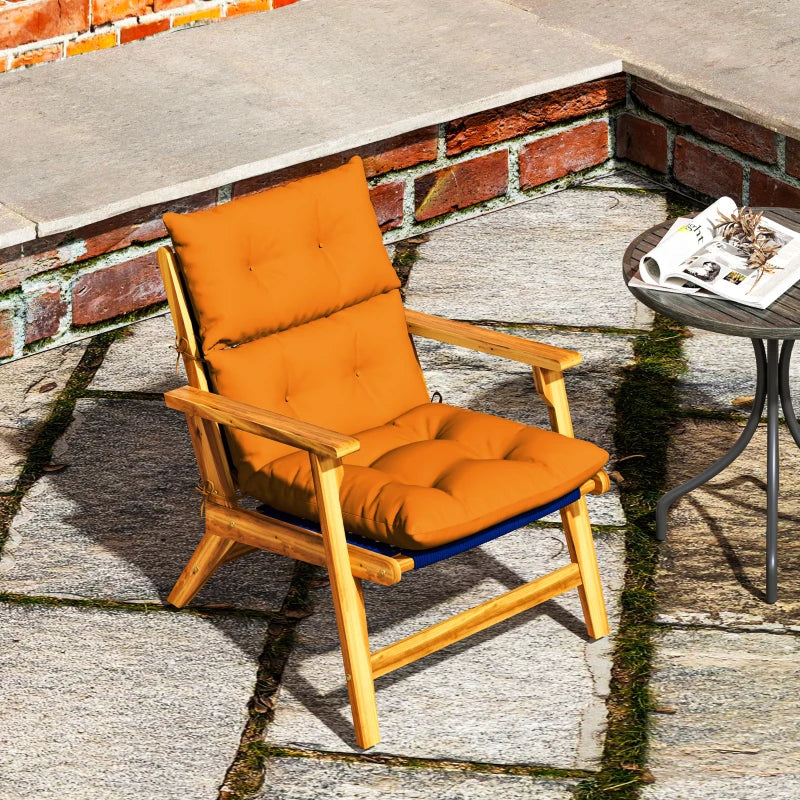 115 x 56cm Orange Rocking Chair Padded Seat Cushion