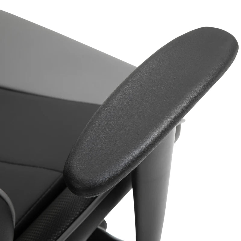 Vinsetto Racing Gaming Chair - Adjustable Height, Ergonomic Computer Desk Chair with Head Pillow & Lumbar Support - Black