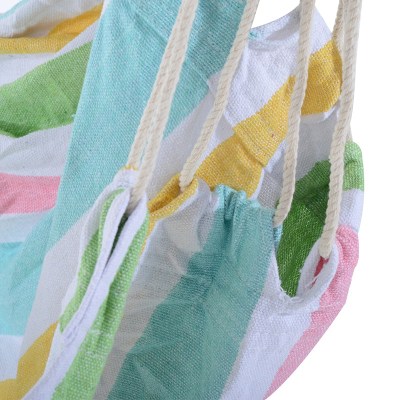 Green Outdoor Hanging Rope Hammock Chair