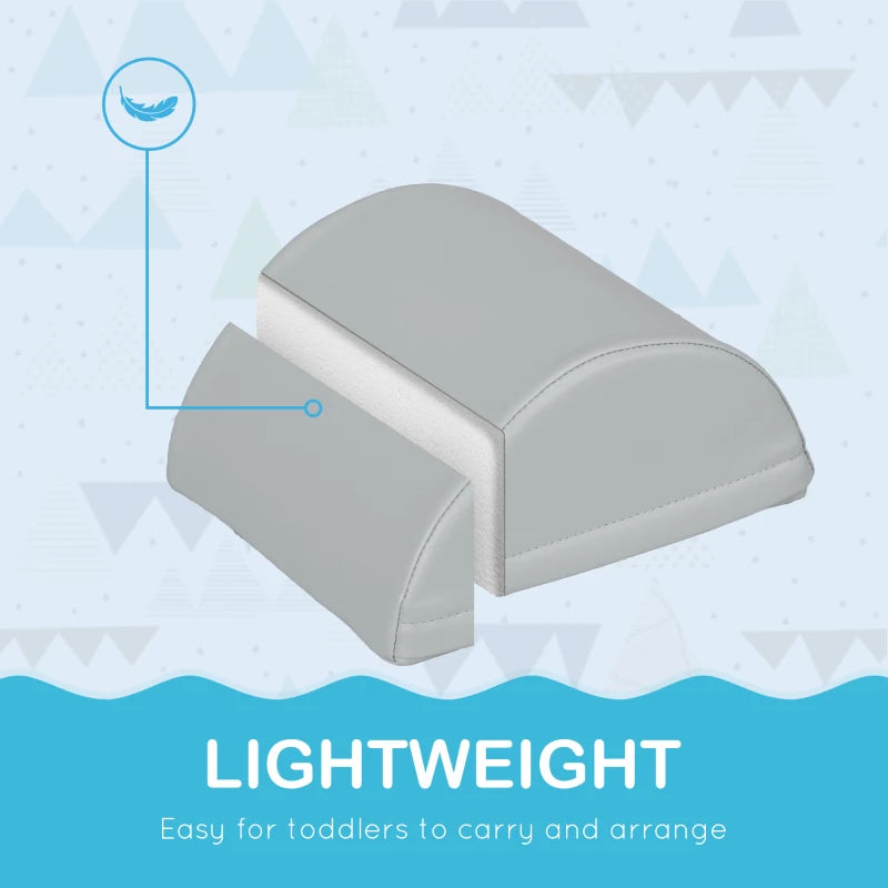 11-Piece Soft Play Set for Kids Foam Climbing and Crawling Blocks in Blue