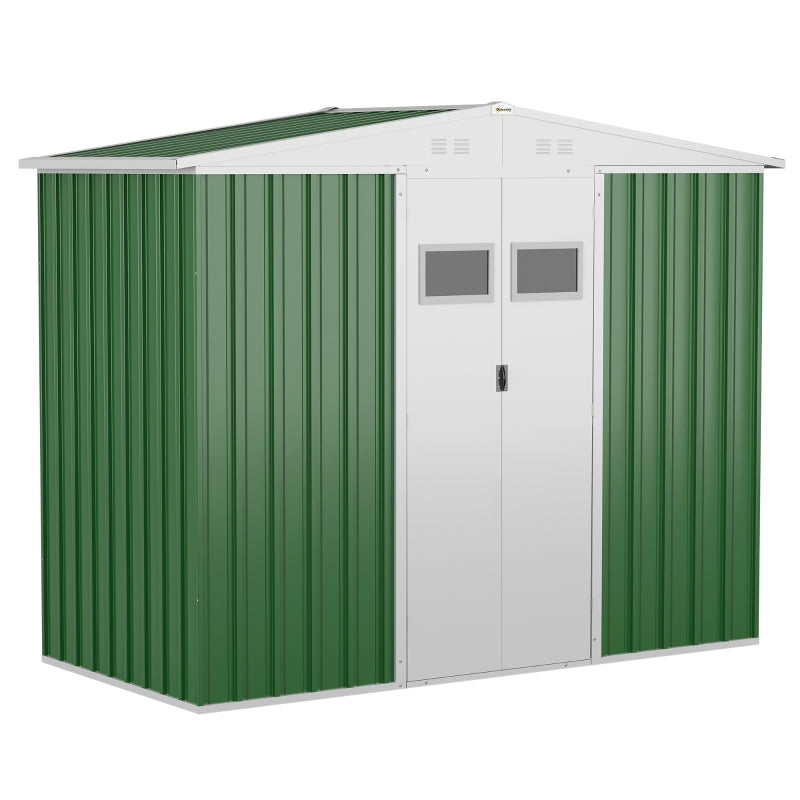 8ft x 4ft Forest Green Metal Shed