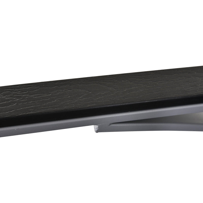 Black High Back Rocking Sun Lounger Chair for Garden Patio