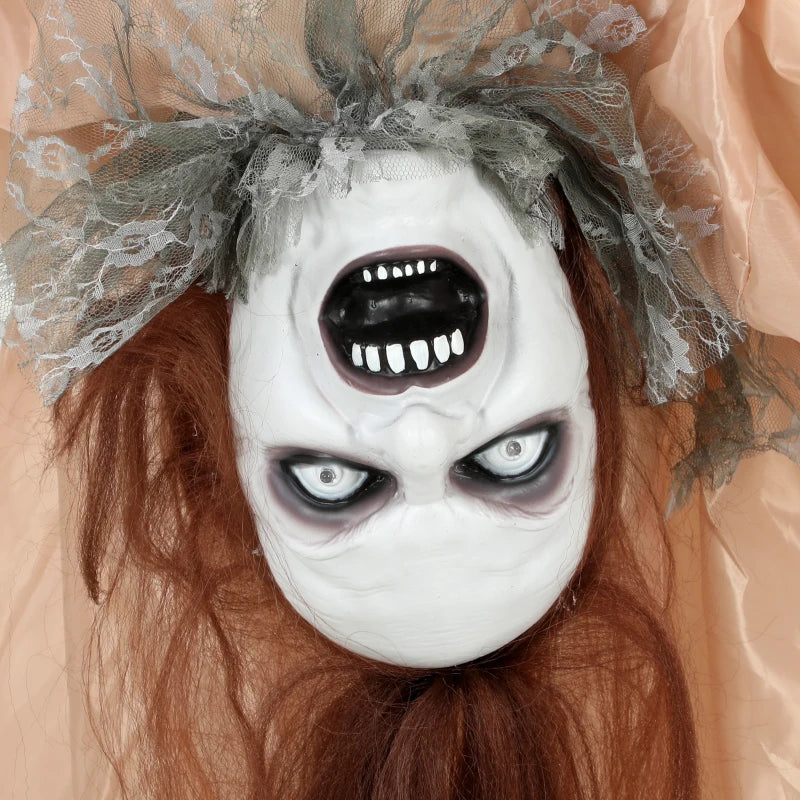 100cm Animated Broken-Back Halloween Ghost – Sound & Touch Activated with Glowing Red Eyes & Creepy Screams