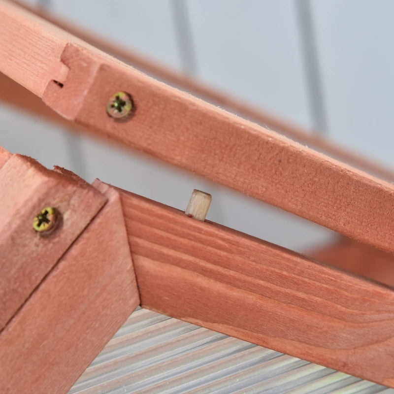 Orange Polycarbonate Garden Cold Frame Greenhouse with Adjustable Shelves