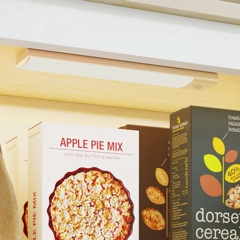 176.5 cm Tall White Pantry Cupboard with Motion Sensor LED Light for Kitchen Storage