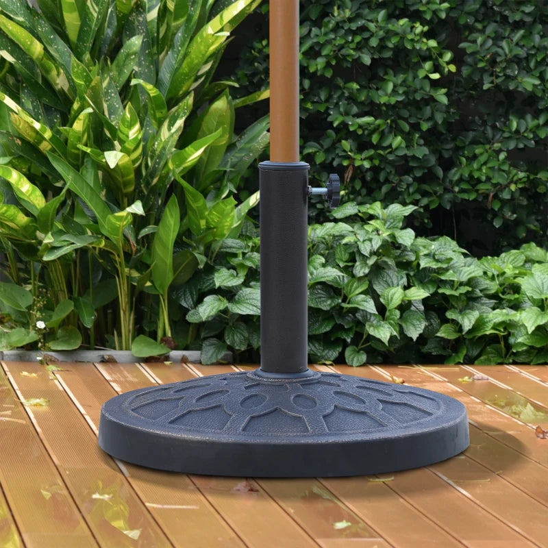 Bronze Tone 13kg Resin Umbrella Stand for 38mm/48mm Poles