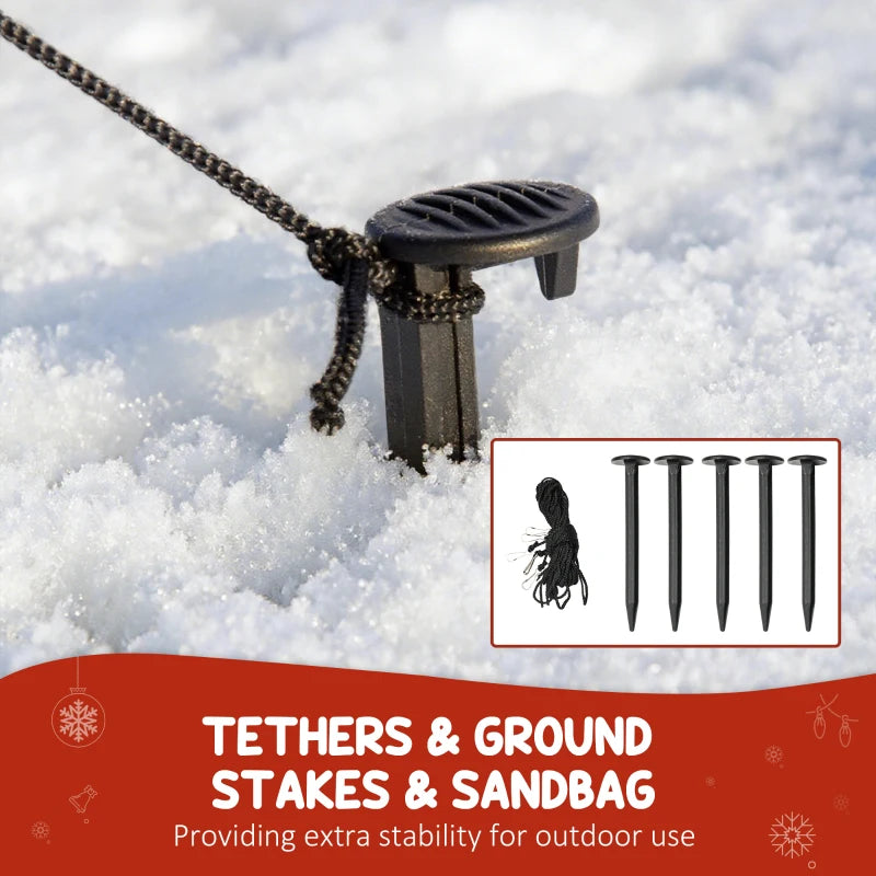 6FT Christmas Inflatables Snowman & Penguins with LED Lights - Blow Up Holiday Decoration for Indoor & Outdoor Garden Decor