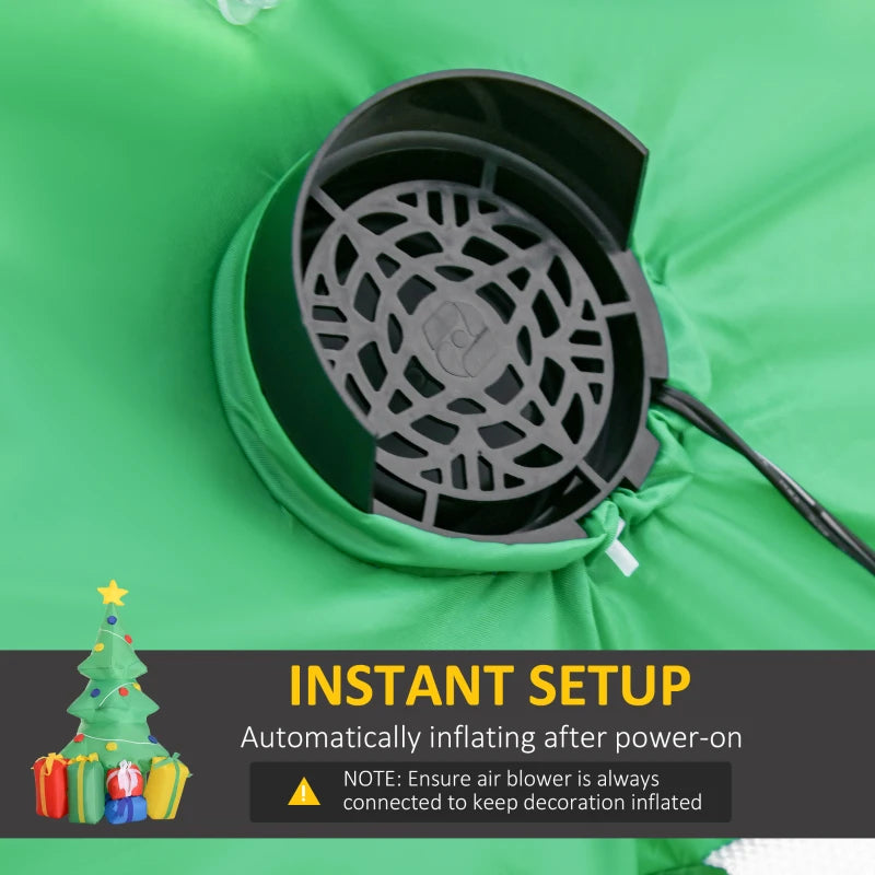 5ft Inflatable Christmas Tree - Air Blown Holiday Decoration with LED Lights for Outdoor Lawn Yard Ornaments